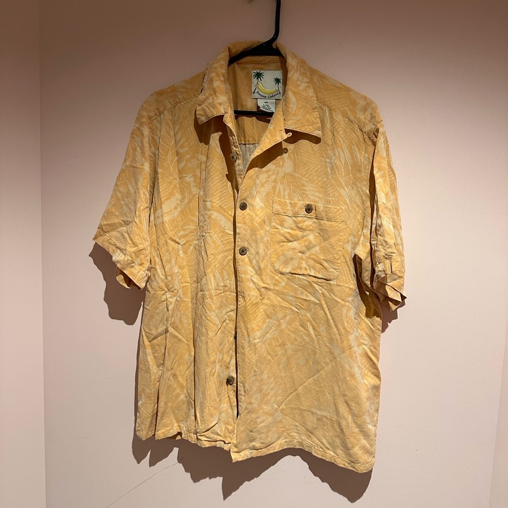 Banana cabana men's silk top